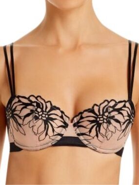 Chantelle Shadows Demi cup in Black Cafe